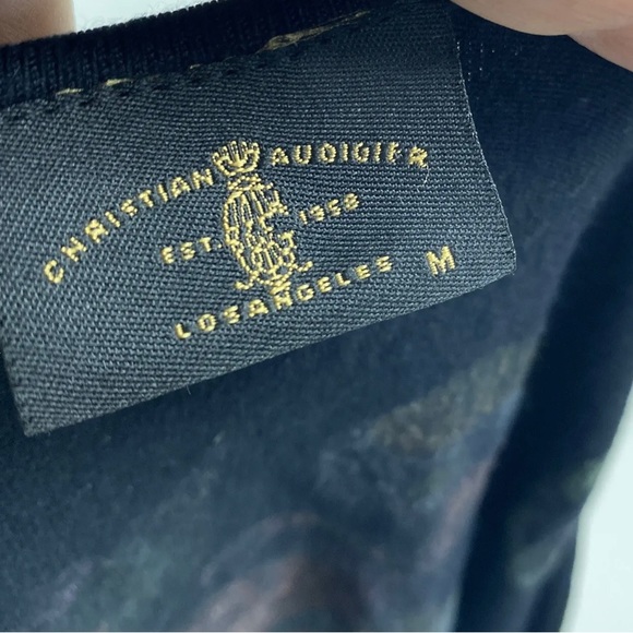 Christian Audigier size medium black top for women - Picture 8 of 11